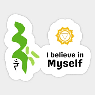 Believe in myself & solar chakra Sticker